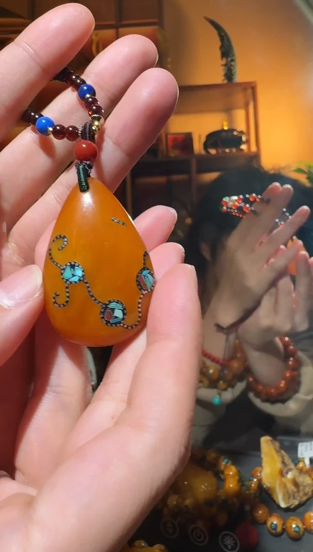 蜜蜡颈饰未镶嵌9329天然蜜蜡珠宝奇石