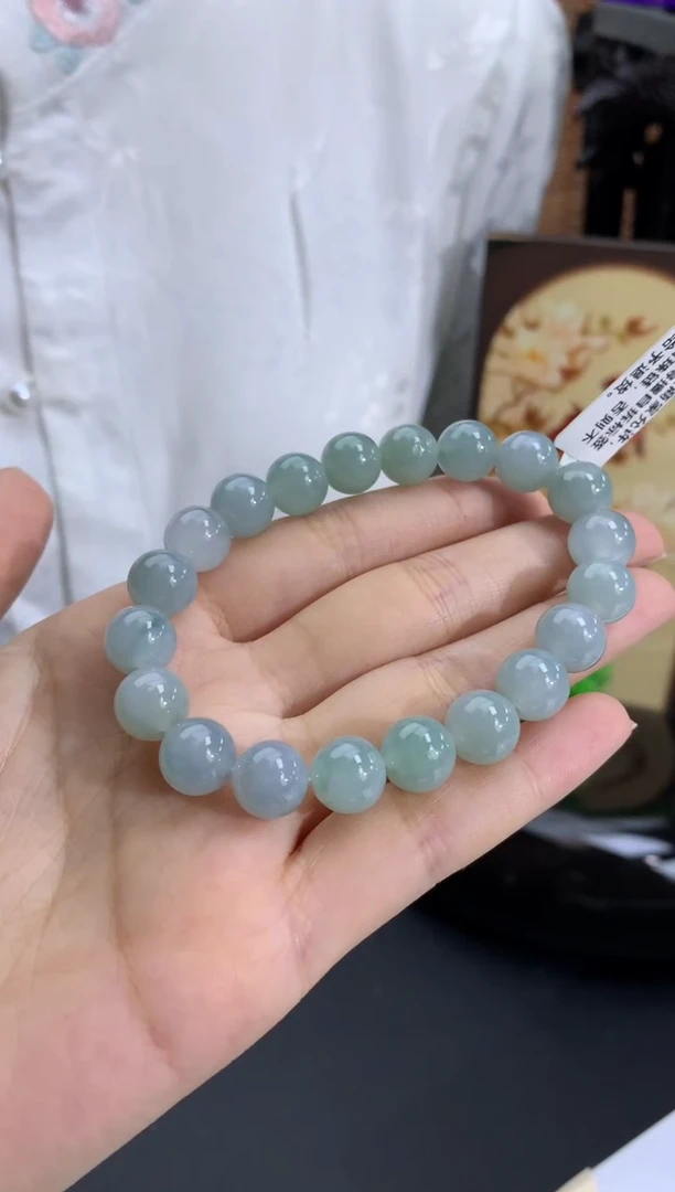 未镶嵌手链翡翠卡9.8mm（有纹