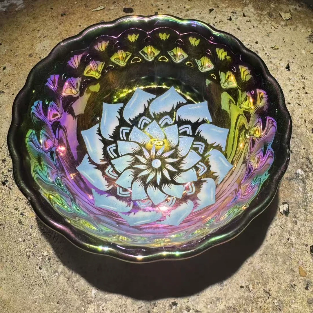 茶杯茶器  炫彩蓝莲花