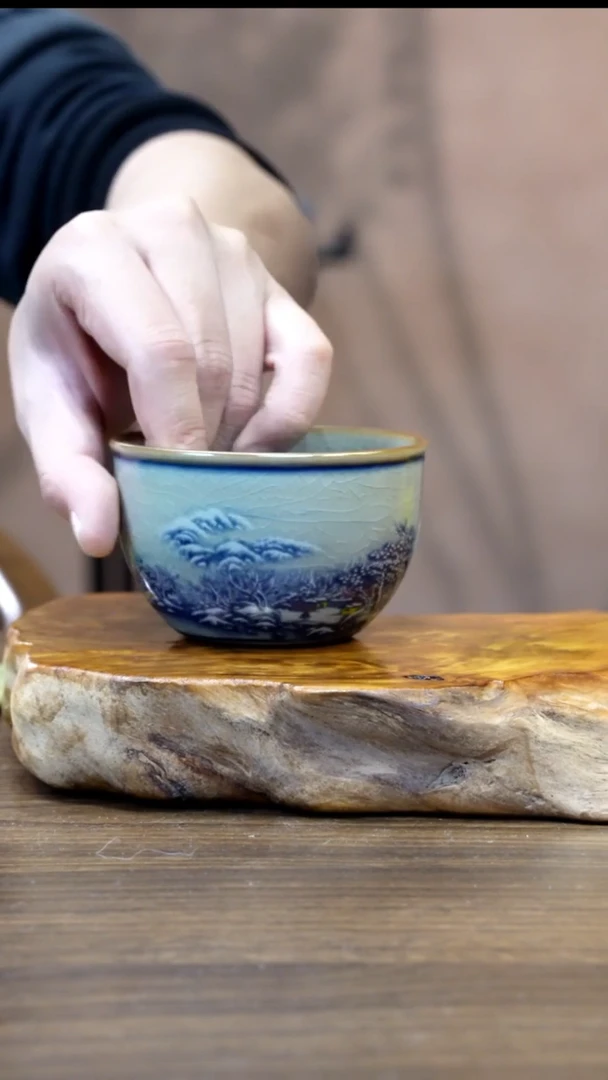 景德镇陶瓷雪景缸杯（微瑕）