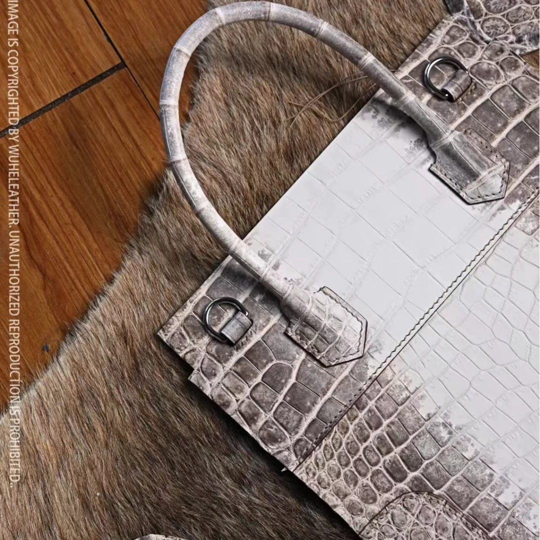 高端鳄鱼经典定制全手工手缝蜡线时尚百搭高级女包