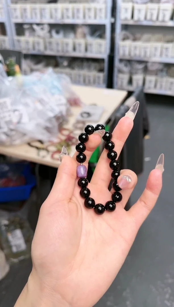 黑曜岩未镶嵌手链Y-F040105