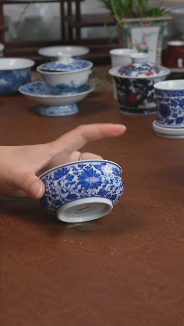 景德镇高端茶器墨奈手绘陶瓷茶器75左右