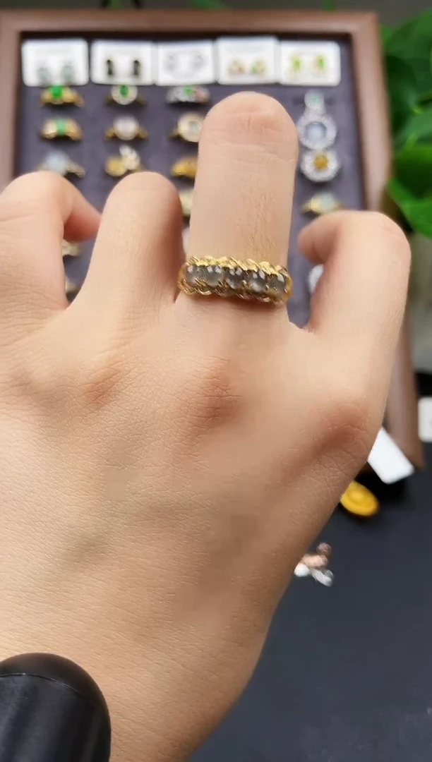 银S925镶嵌戒指翡翠12