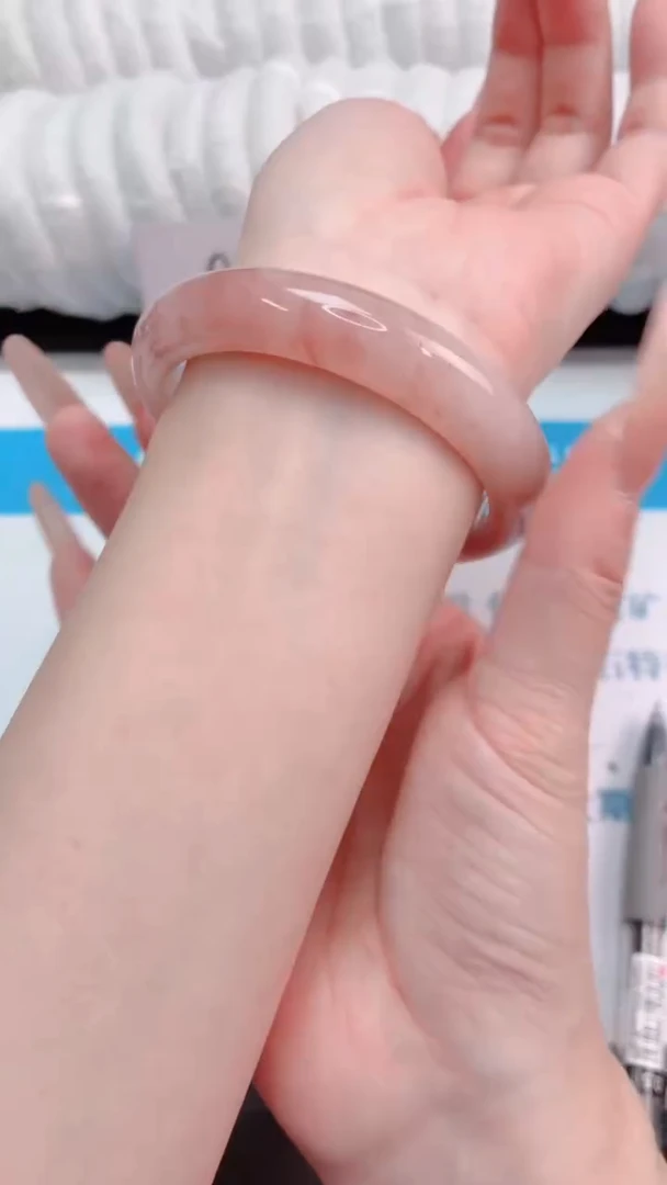 未镶嵌手镯石英质玉桃花酿22-圈口56-102