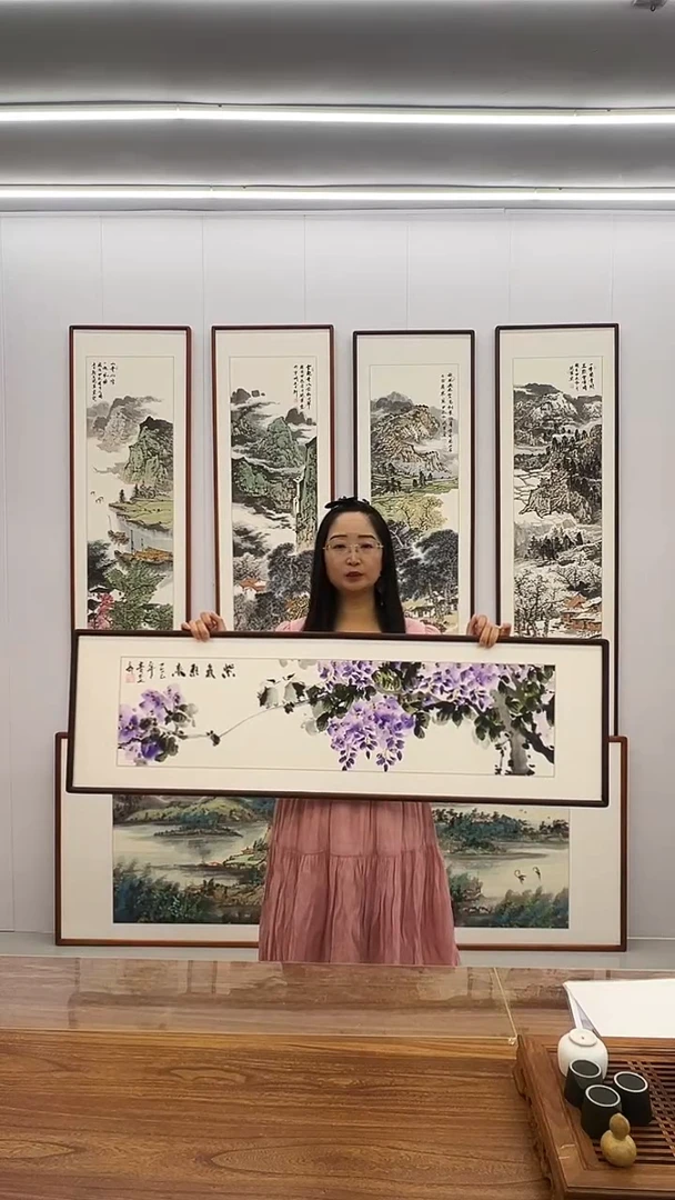 国画青豆   120*35  紫气东来