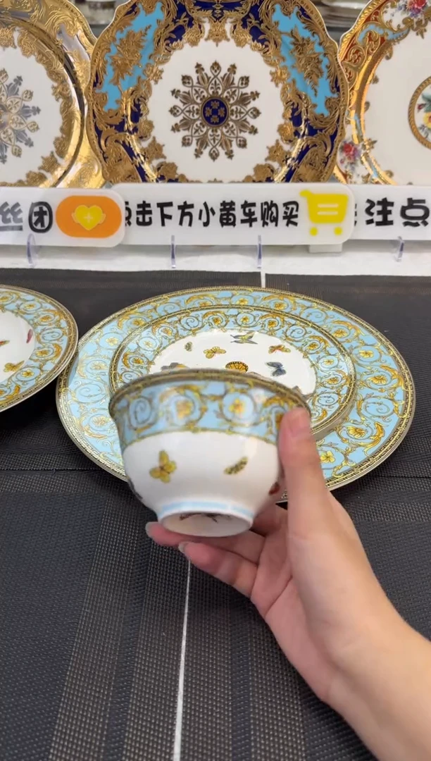 瓷片4英寸奶茶碗 瑕6个