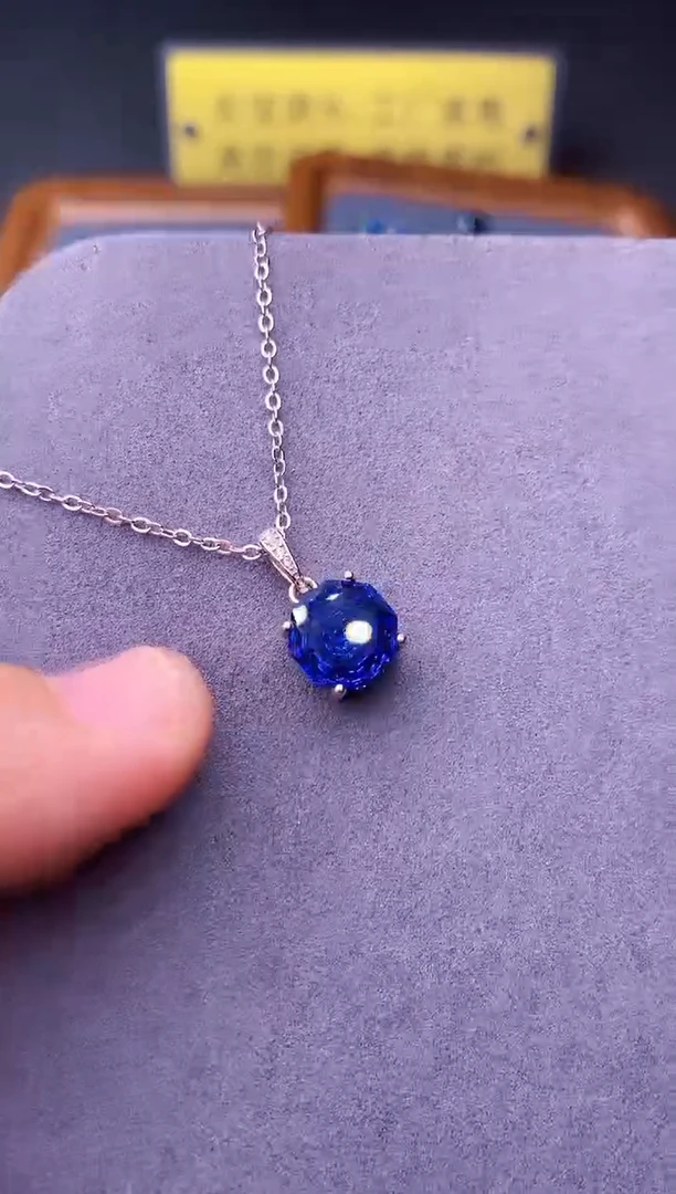 颈饰托帕石银S925镶嵌0000