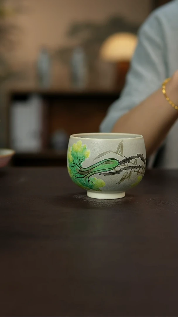 杯景德镇陶瓷杯碗柴烧瑕疵