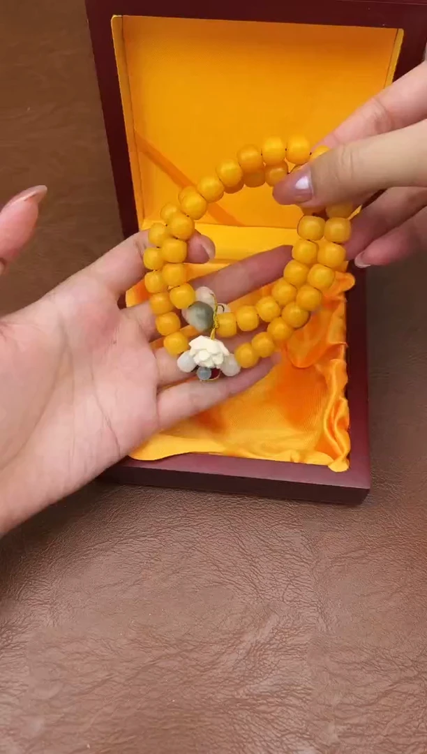 万家文玩阁黄玉菩提链接@@L050