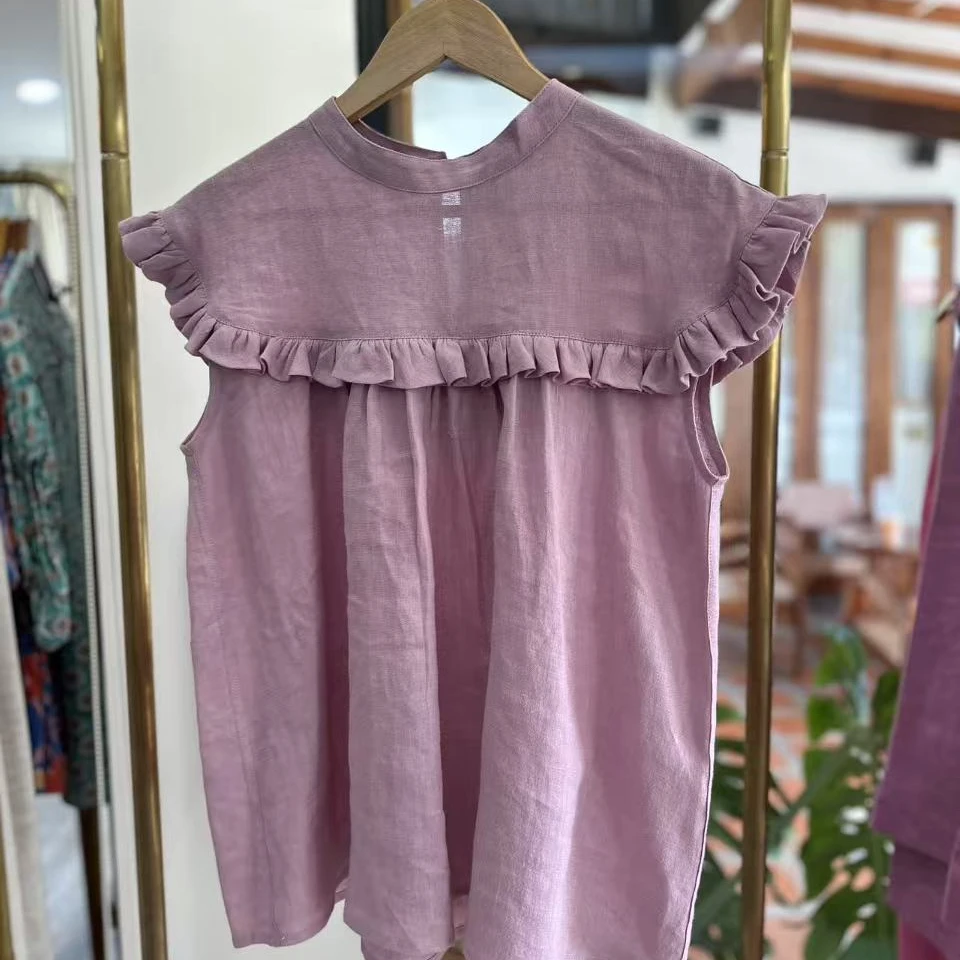 TAYA 泰国手工棉麻无袖衬衫