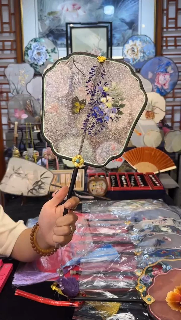 扇子纯手工苏绣团扇