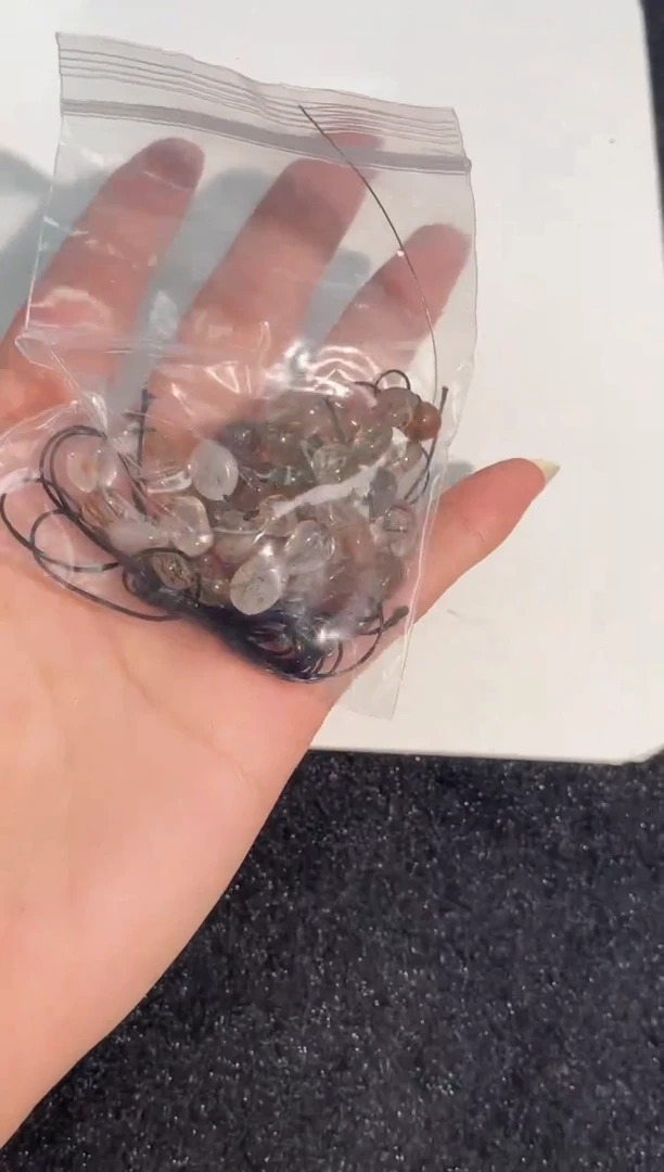 水晶手链未镶嵌4号黑金超长条半成品