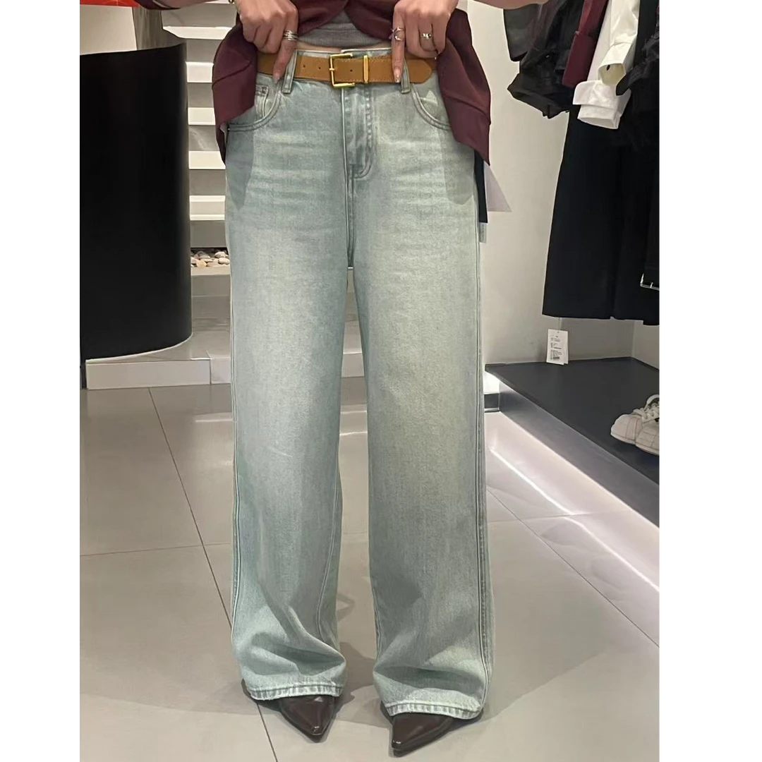 【N.L奶酪】春夏款直筒高腰直筒高腰牛仔裤