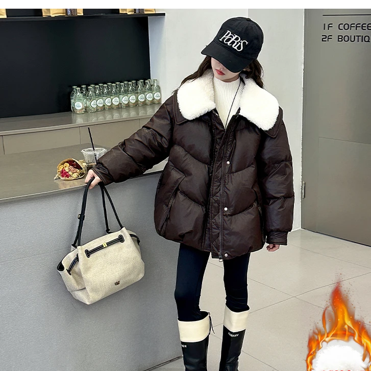 女童棉服冬季2025新款6-12岁潮酷中大童洋气保暖棉袄儿童棉衣加厚