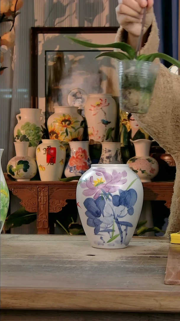 【闪购商品】瓷片景德镇纯手工釉下彩精品花瓶