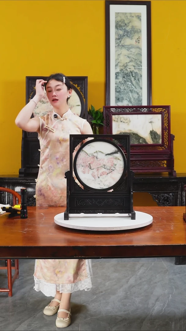 石材天然大理石画摆件