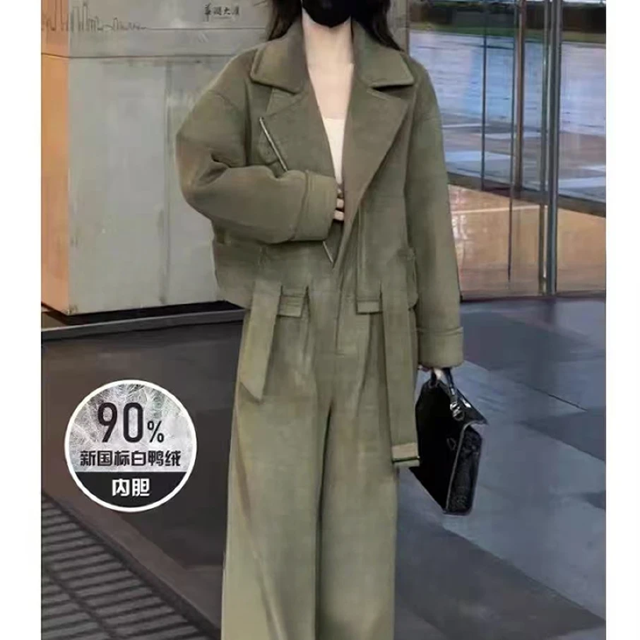 韩系一整套深冬穿搭运动休闲高端套装