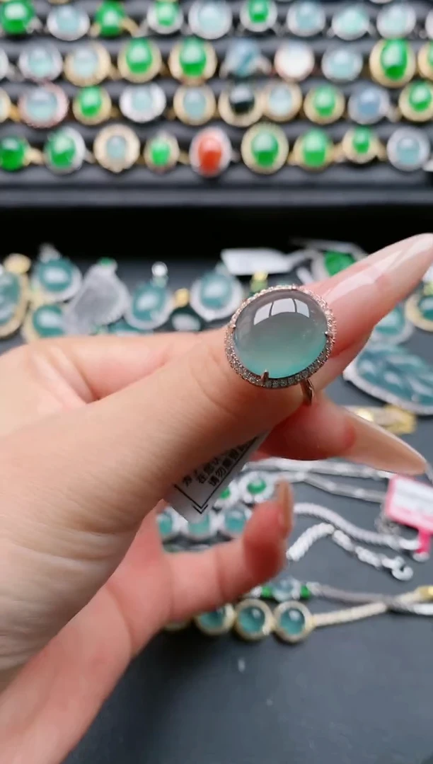 【闪购商品】翡翠戒指银S925镶嵌111111