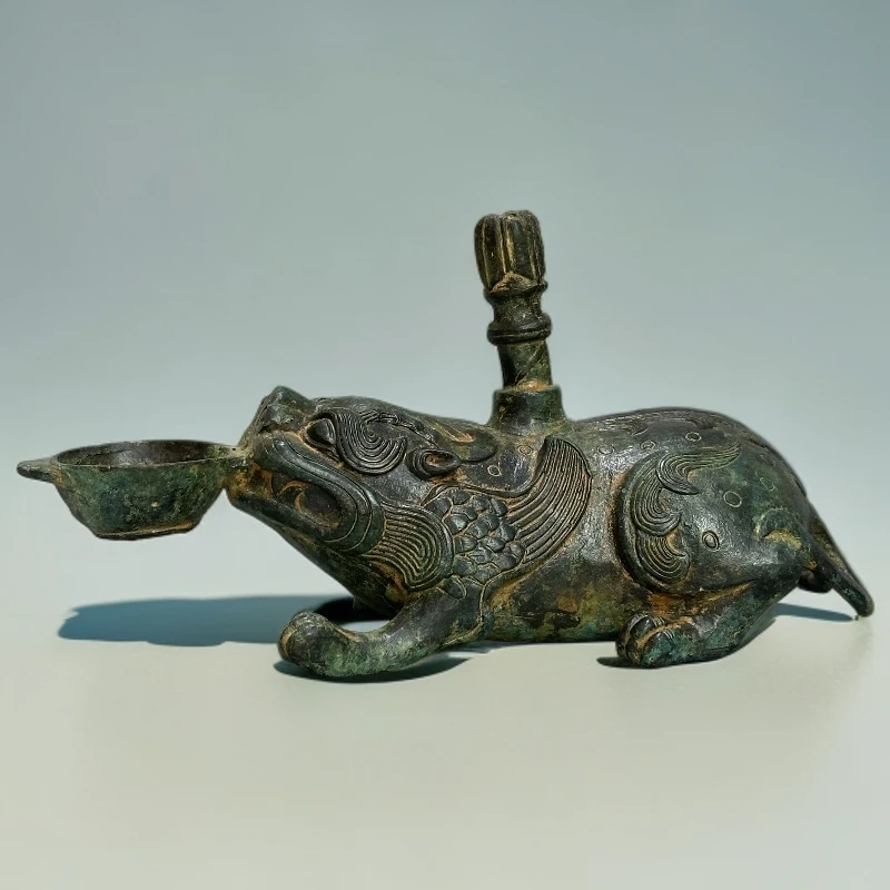 仿古青铜金蟾茶宠适合架办公桌装饰