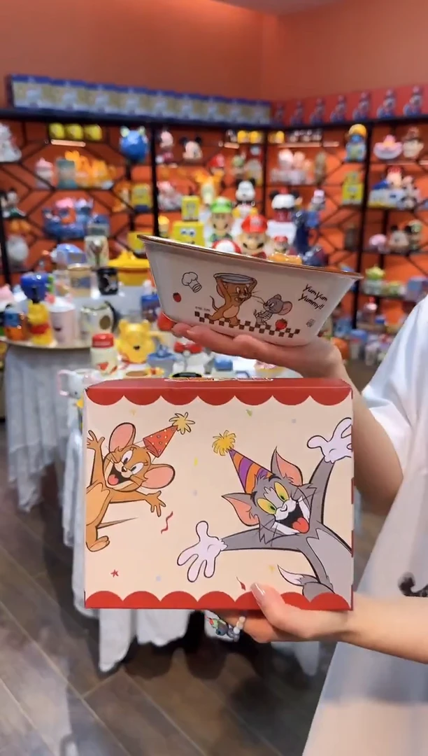 瓷片@@猫和老鼠900ml长方汤碗