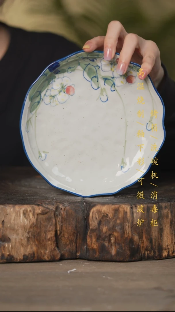 碗景德镇高温釉下彩可微波烤箱洗碗机