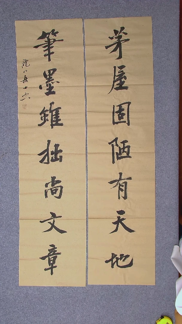 书法王立新 山东德州138*34*2八平尺对联