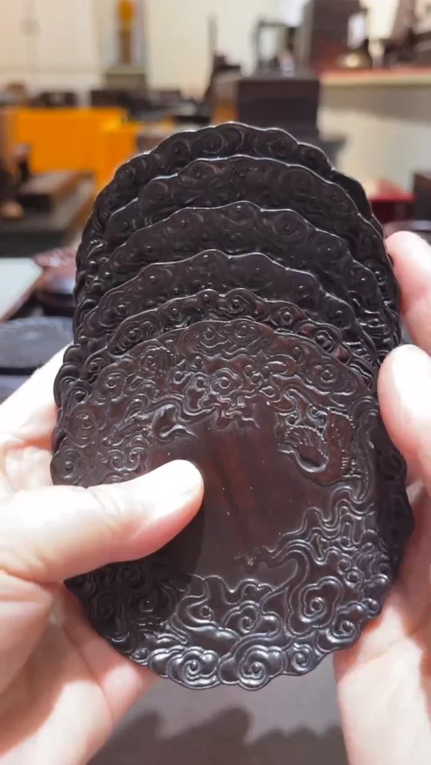 红酸枝木类精品木雕6片精工细作