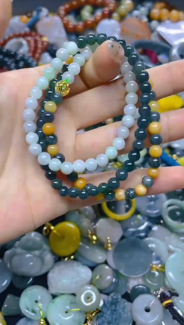 颈饰未镶嵌翡翠5MM/ T /翡翠A货，一件也是批发价
