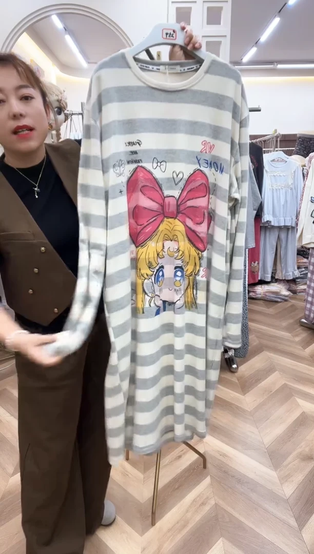 棉长袖睡裙160斤以下