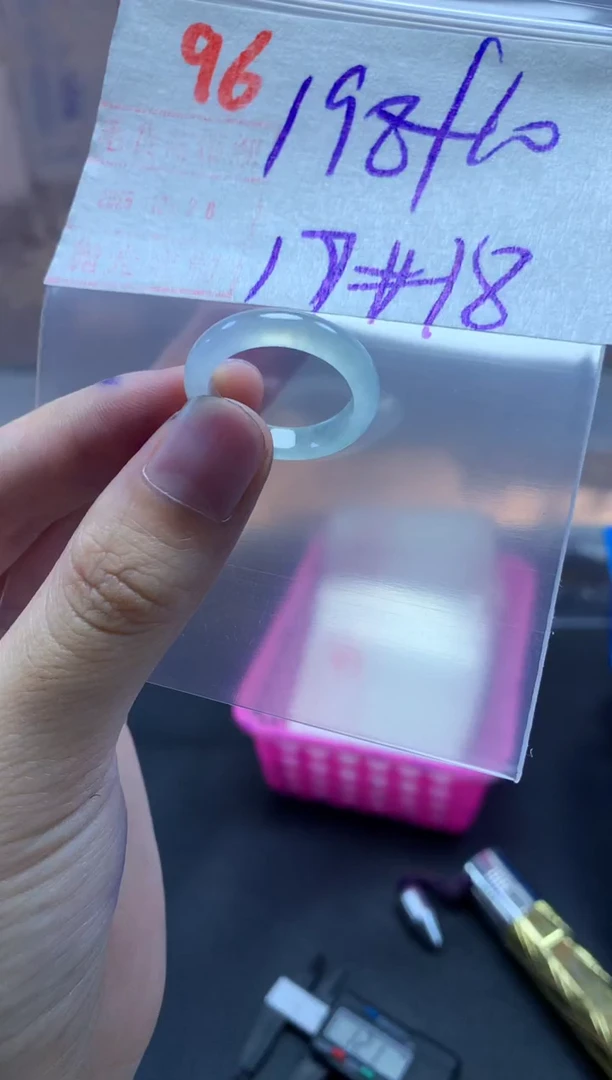 未镶嵌定制翡翠戒圈17-18#208毛货需精细抛光