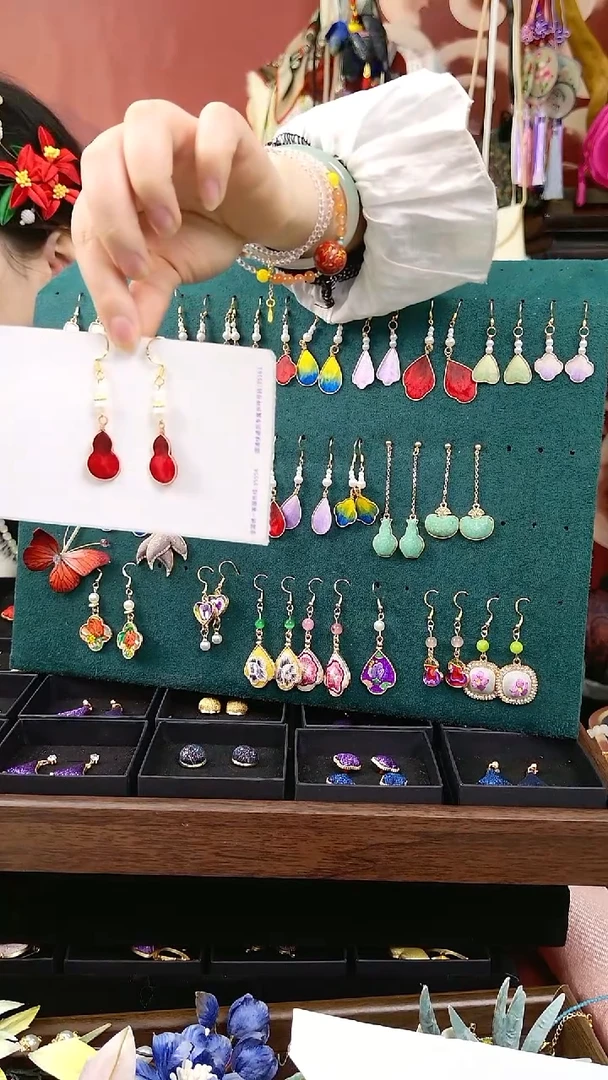 纯铜合金琉璃非遗首饰好美