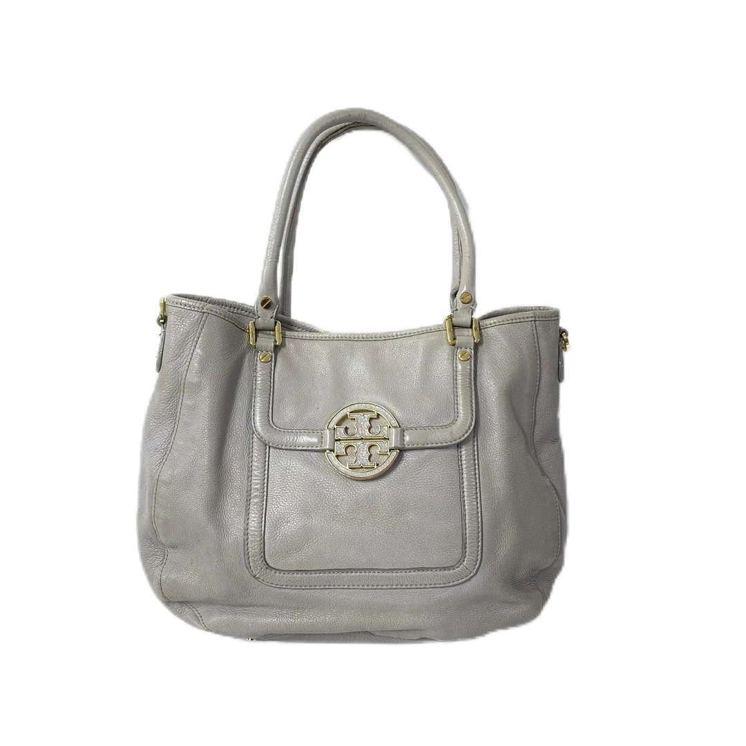 95新 TORY BURCH/汤丽柏琦 大象白全皮大logo手提包 SH-3746-A