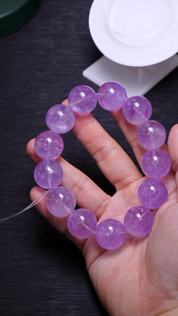 【闪购商品】水晶单圈未镶嵌Q017法国玫瑰紫水晶单圈18mm