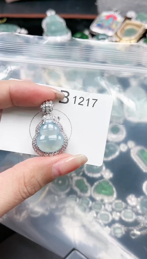 【闪购商品】翡翠颈饰未镶嵌赠皮绳1217