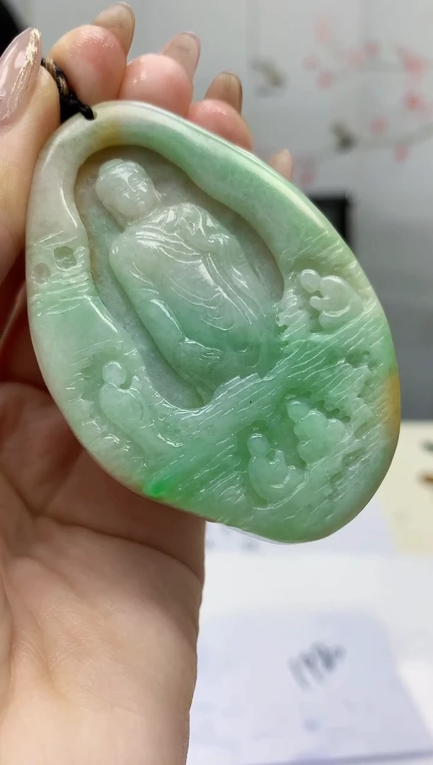 【闪购商品】定制翡翠未镶嵌5152jw-毛货挂件77