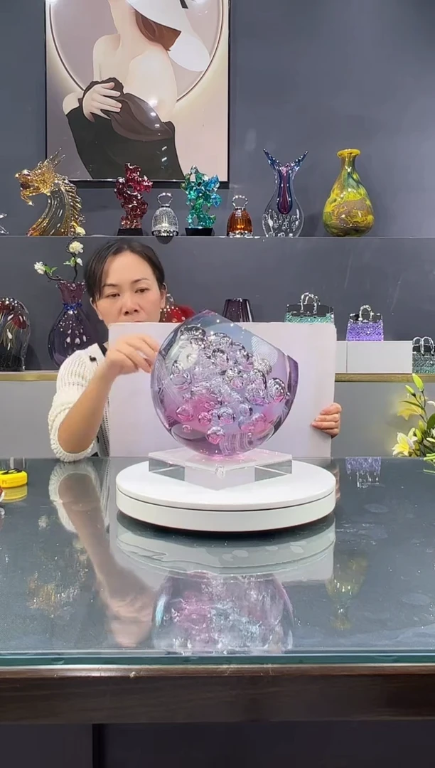 手工艺品琉璃  水晶琉璃摆件1个