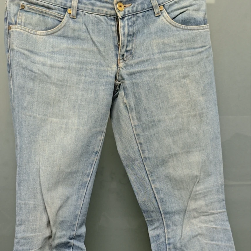 95新 GUCCI/古驰 做旧牛仔裤38码浅蓝色/250402LJJ9S18