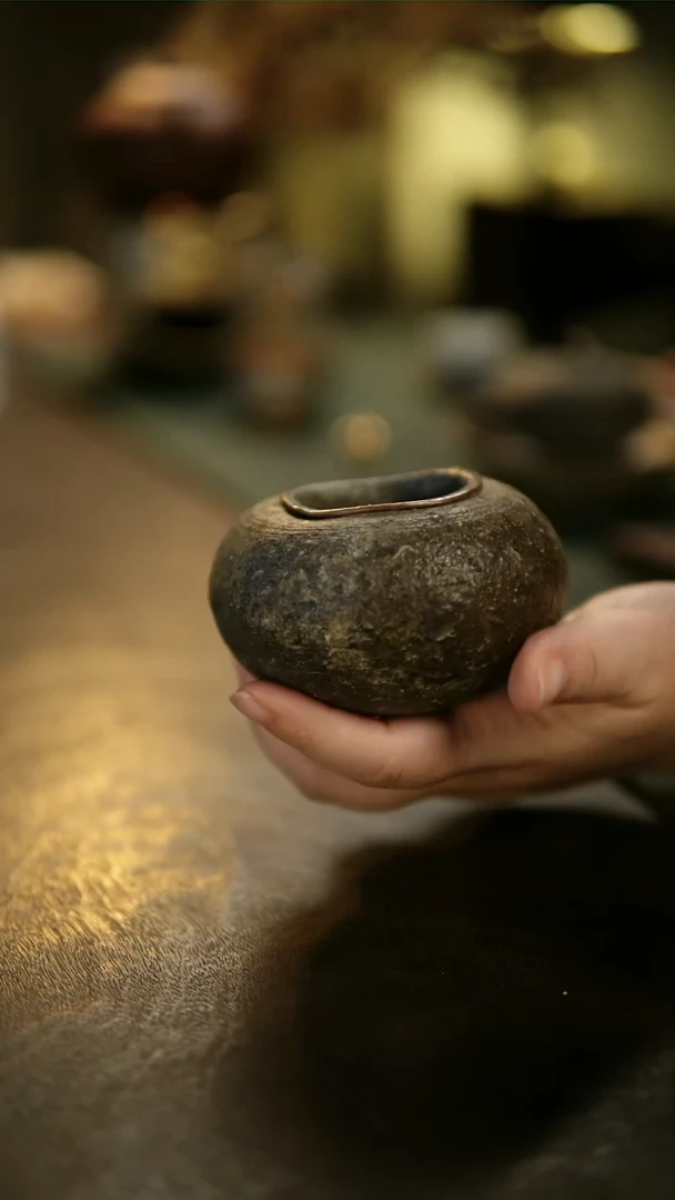 阿眠     刚子手作陶泥柴烧建水