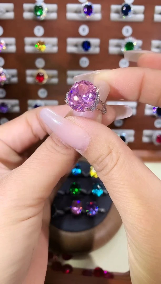 无925银帕帕粉色戒指1214