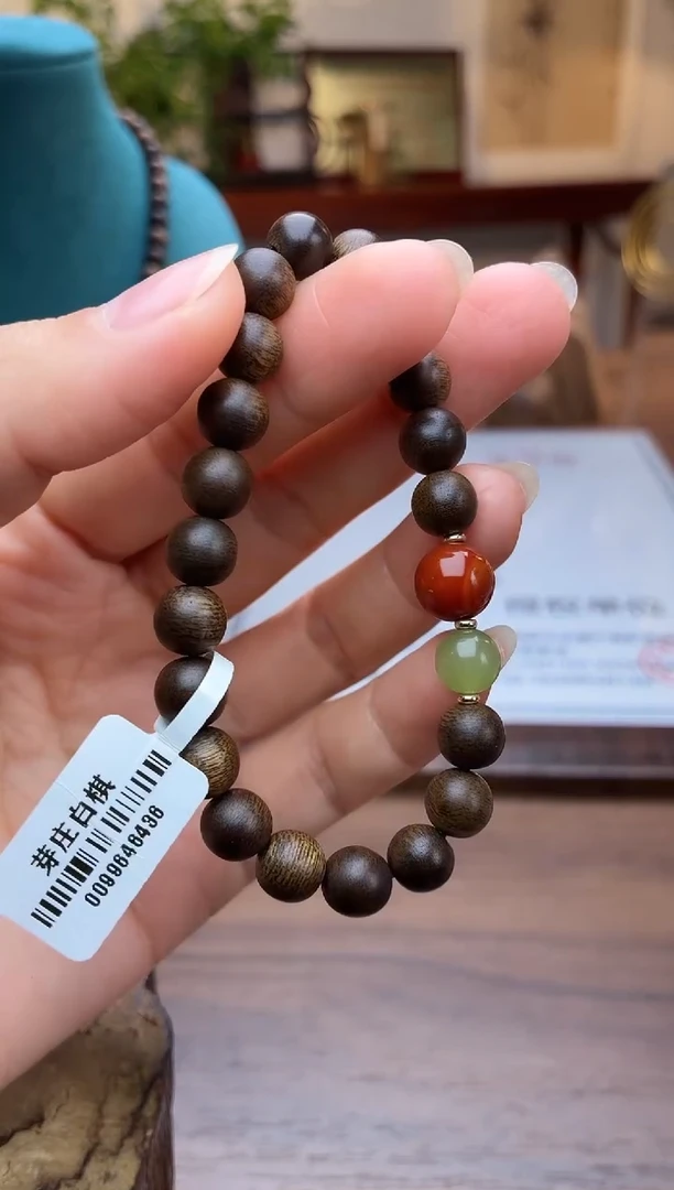 沉香手串沉香【非遗】芽庄白棋楠08单圈沉水
