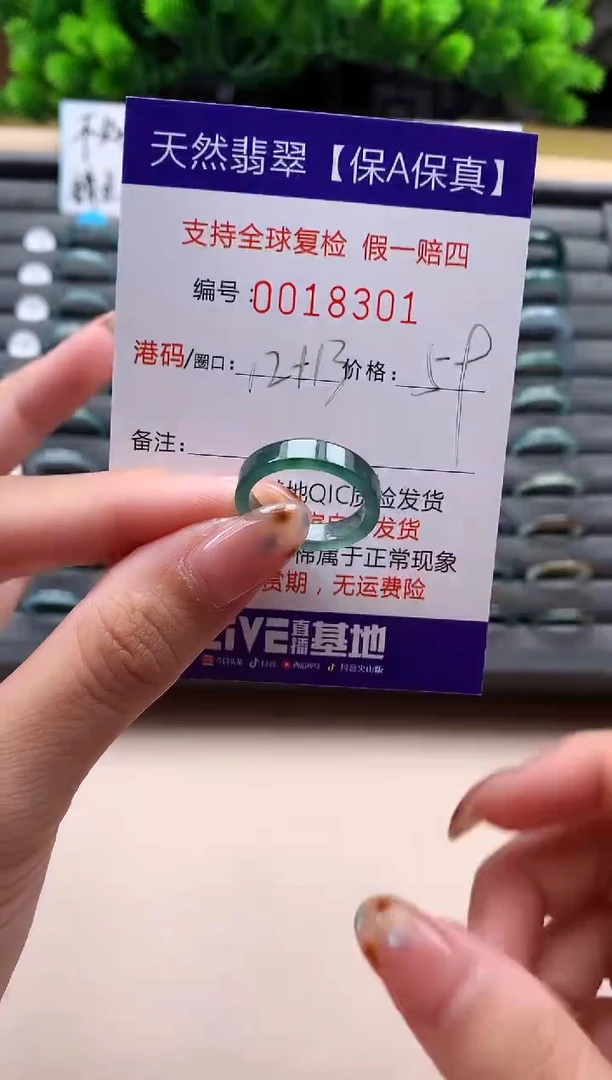 未镶嵌戒指翡翠天然  18301