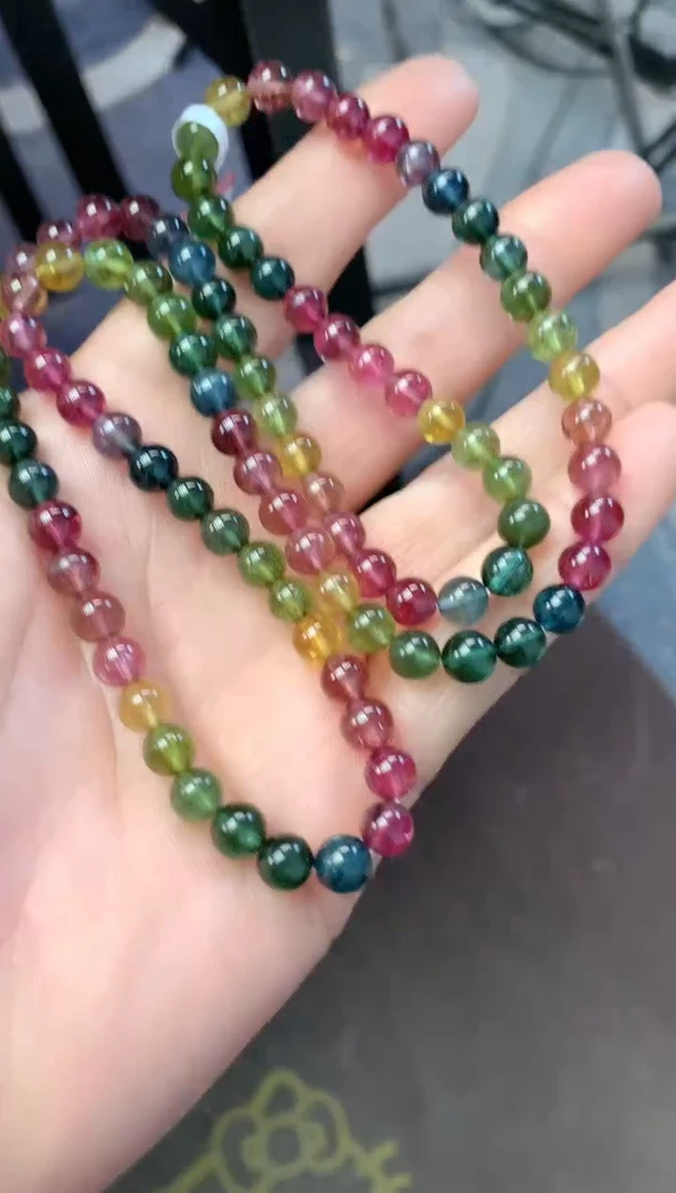 【闪购商品】碧玺手串未镶嵌多样性发一条