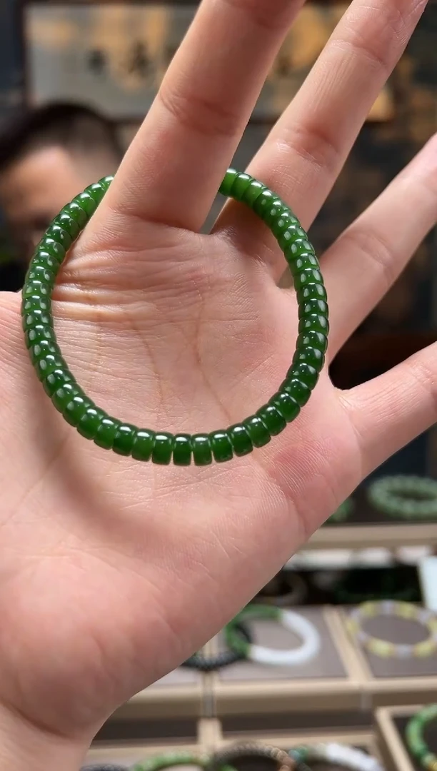 【闪购商品】和田玉手串未镶嵌6mm药片碧玉