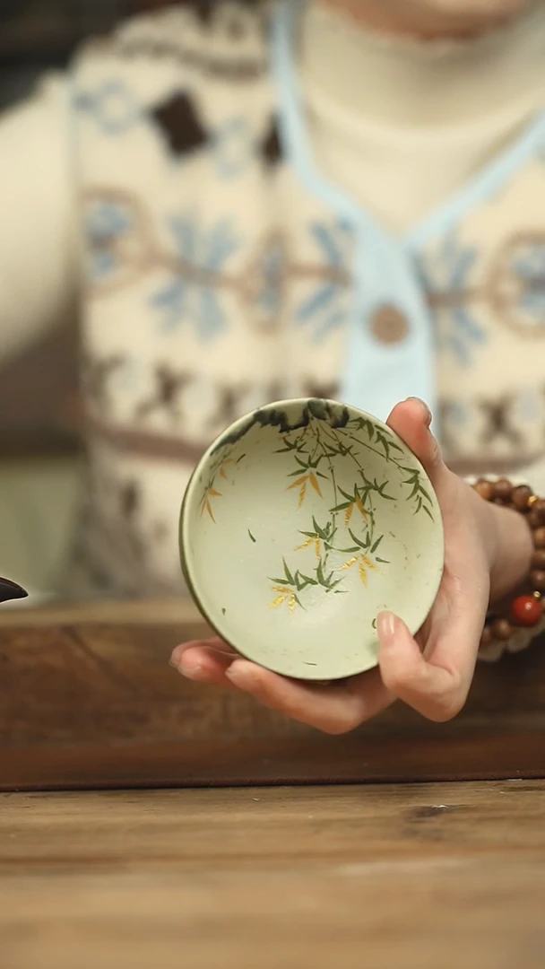 设计师手作款 小青柑 手绘主人杯