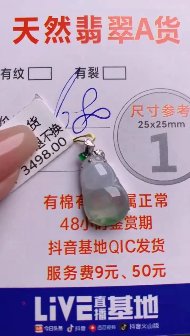 翡翠18K金镶嵌颈饰0045896220