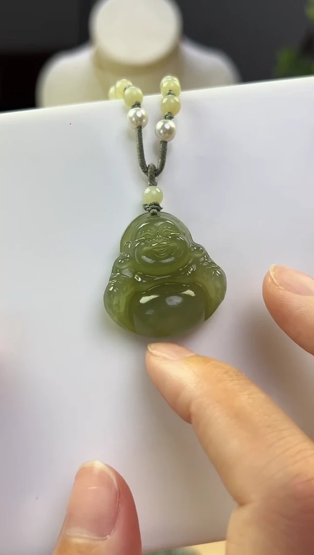 颈饰未镶嵌和田玉30mm佛公
