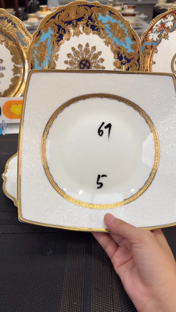 瓷片方深盘 正品 1个