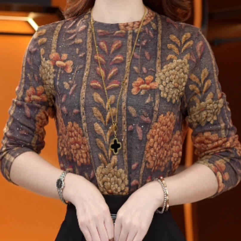 星桥2025新款新中式国风设计感气质澳绒打底衫M1244佳佳