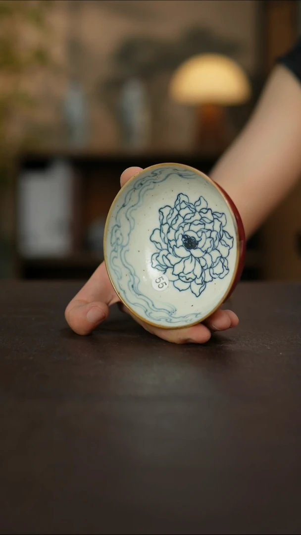 杯景德镇陶瓷杯碗柴烧多人瑕疵